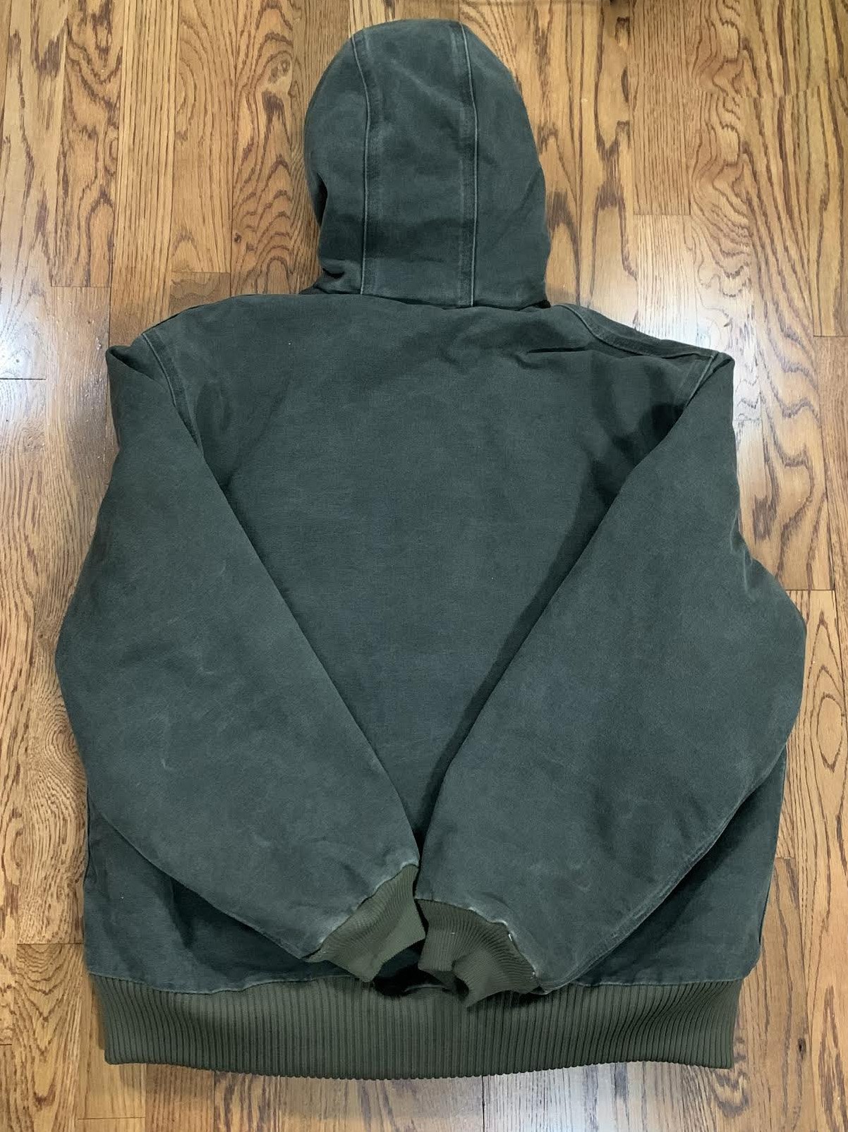 Carhartt Forest Green Hooded Jacket (Size L) — RootsBK